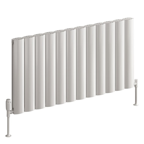 Reina Belva white double horizontal aluminium designer radiator