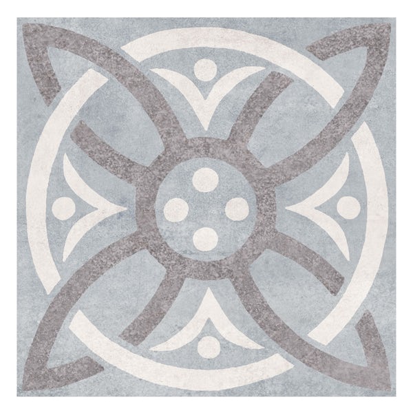 V&A Brompton abbey circles matt wall and floor tile 200mm x 200mm