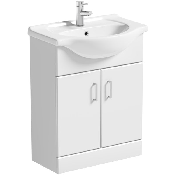 Orchard Eden white vanity unit and basin 650mm