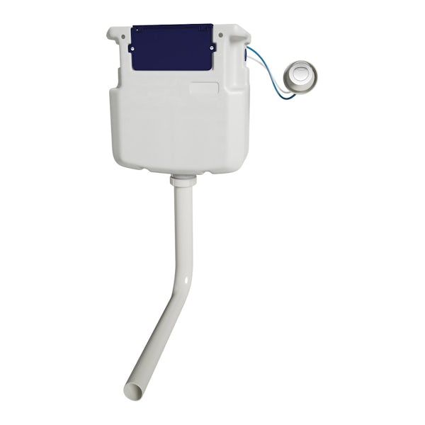 Pneumatic concealed cistern with round push button