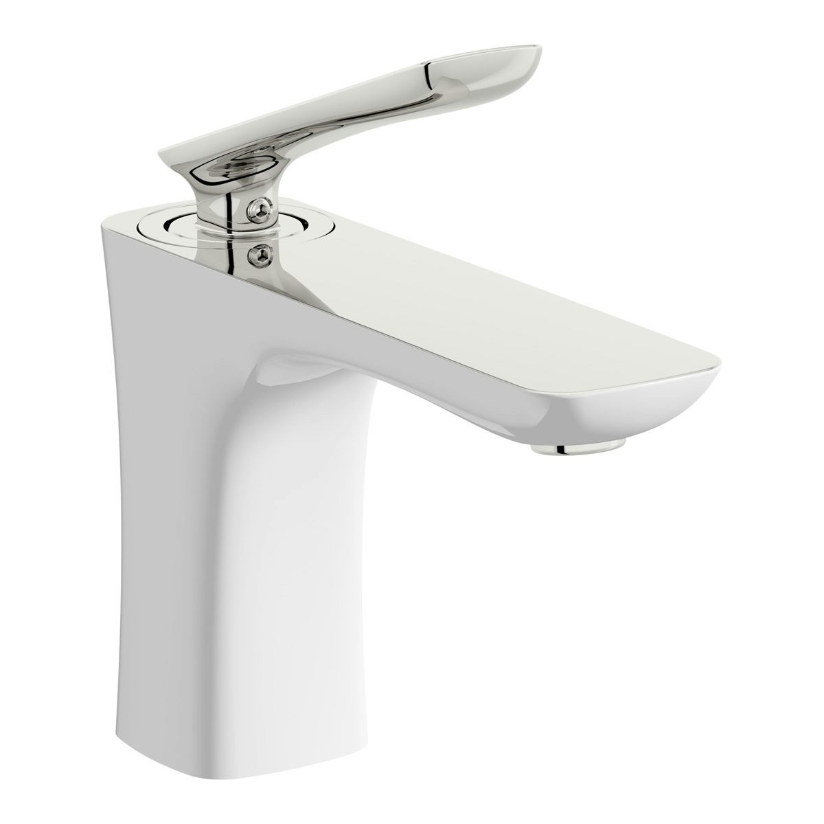 Mode Aalto white basin mixer tap with unslotted waste
