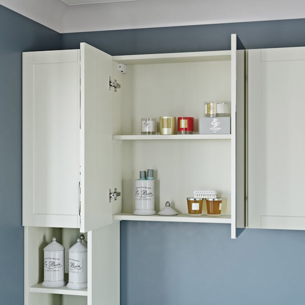The Bath Co. Newbury white mirror cabinet 600mm