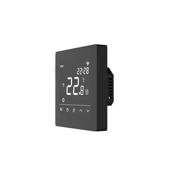 Heat Mat HMH Wi-Fi touch-button thermostat in black – 16A