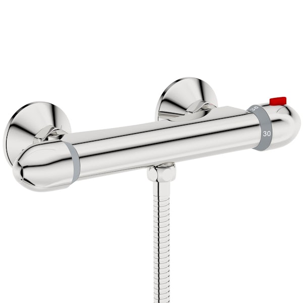 Orchard Eden exposed thermostatic shower with riser kit set