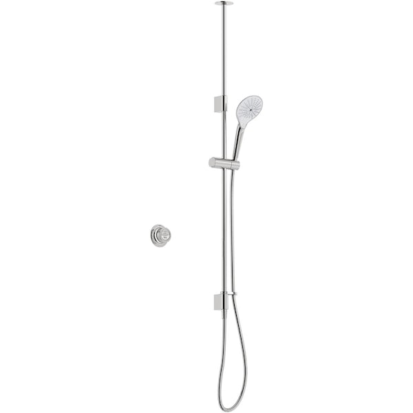Mira Mode ceiling fed digital shower low pressure and pumped