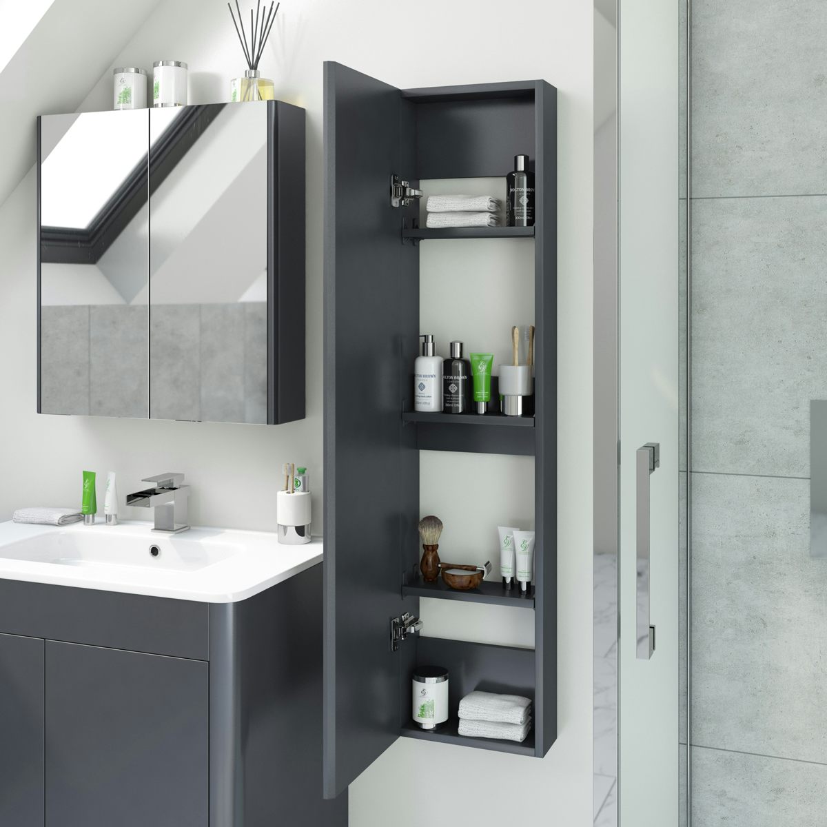 Bathroom deals slimline cabinet