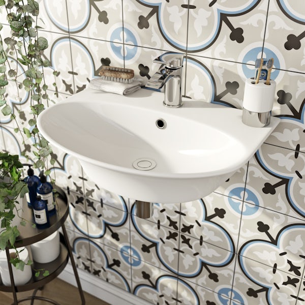 Orchard Monnow white wall hung basin 550mm