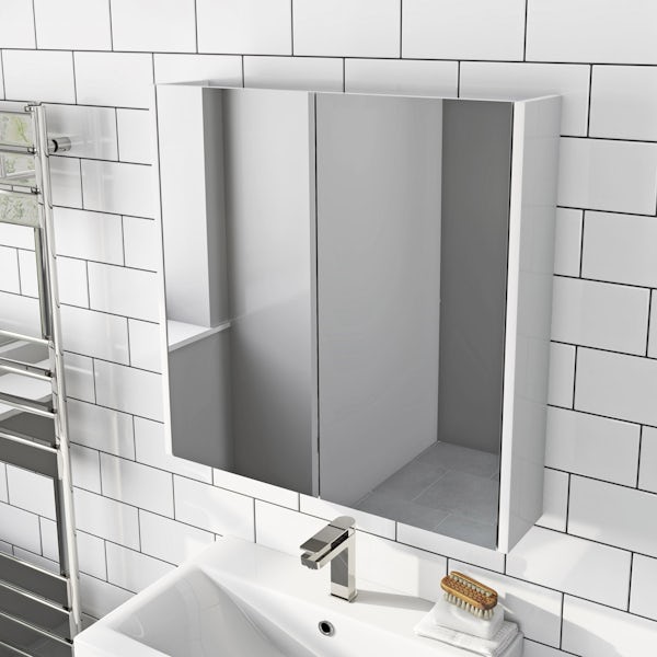 Mode Tate white mirror cabinet 650mm