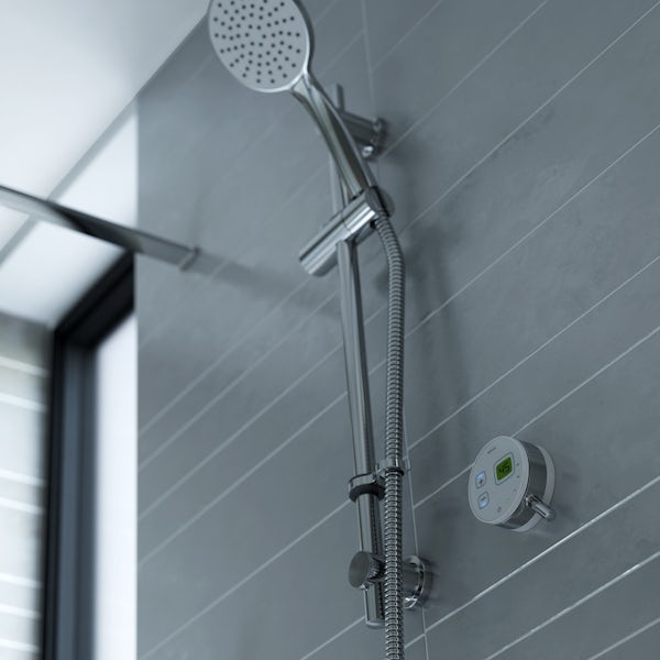 Bristan Artisan Evo digital shower with slider rail kit white