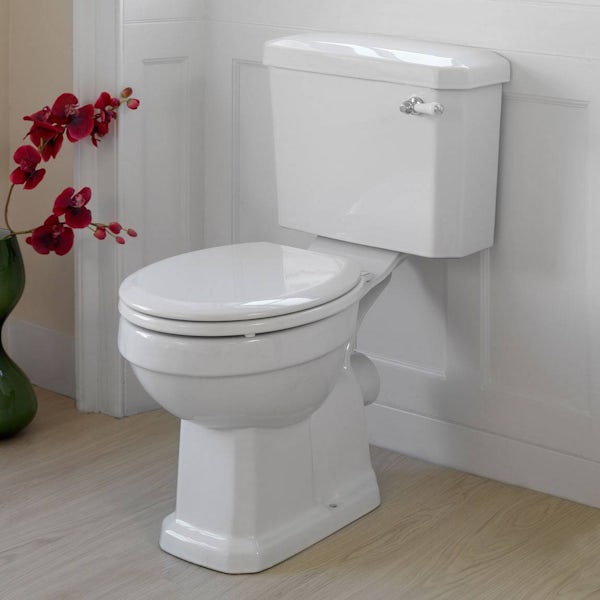 White Wooden Toilet Seat