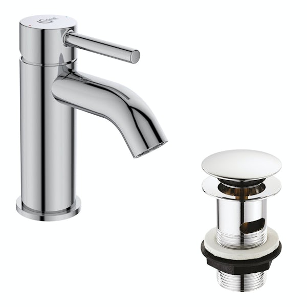 Ideal Standard Ceraline basin mixer tap and clicker waste