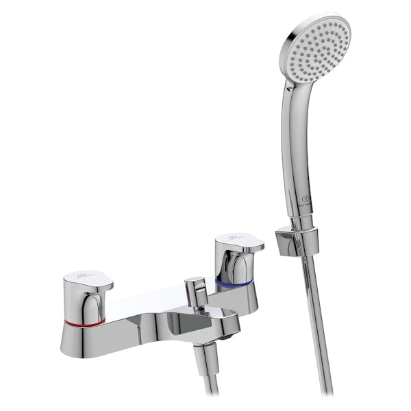 Ideal Standard Cerabase dual control bath filler tap with shower set