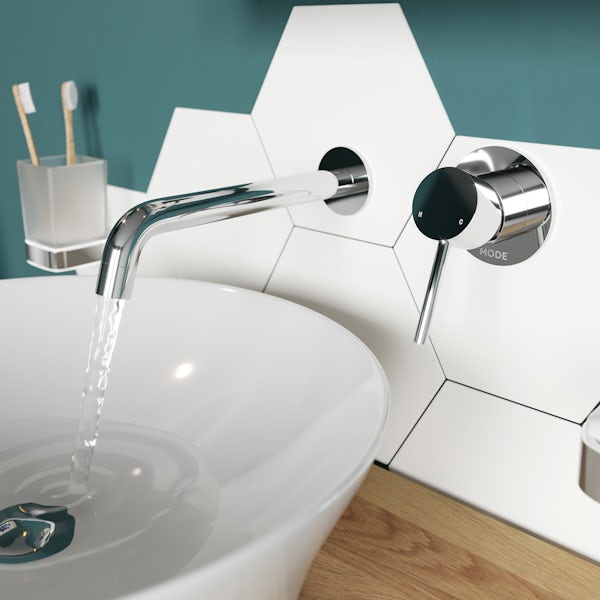 Mode Spencer round wall mounted basin mixer tap