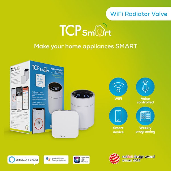 TCP Smart WiFi hub and radiator valves starter kit