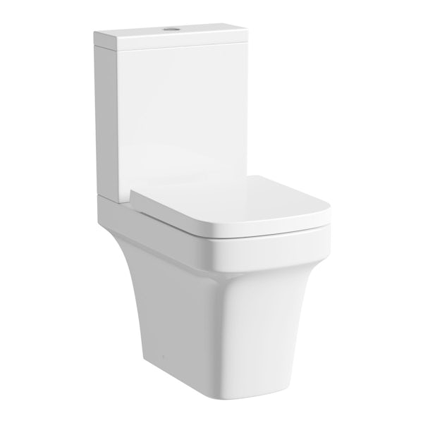 Mode Carter close coupled toilet and white vanity unit suite 600mm