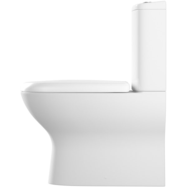 Mode Heath close coupled toilet with soft close toilet seat with pan connector