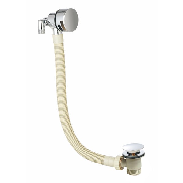 Mode Ellis twin thermostatic shower set with sliding rail and bath filler
