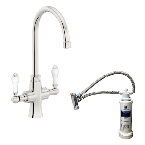 Schön traditional kitchen tap with complete filter kit