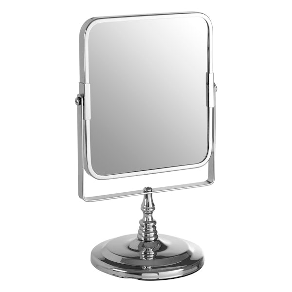 Square short vanity mirror with traditional finish