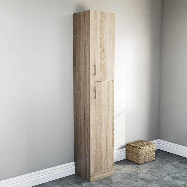 Sienna Oak Tall Wall Cabinet 330