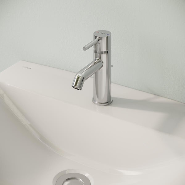 VitrA Minimax S chrome basin mixer tap with pop-up waste