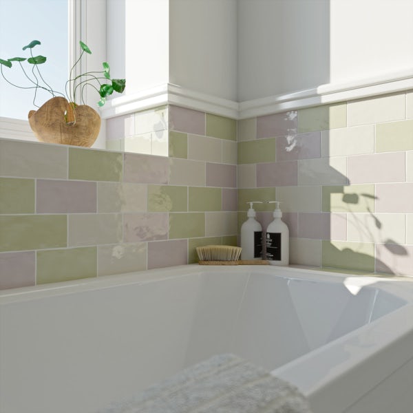 Laura Ashley Artisan creamware wall tile 75mm x 150mm