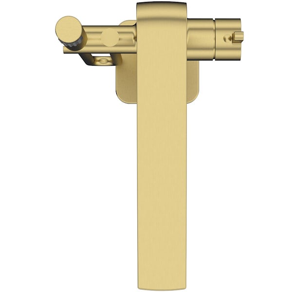 Mode Calatrava brushed brass freestanding bath shower mixer tap