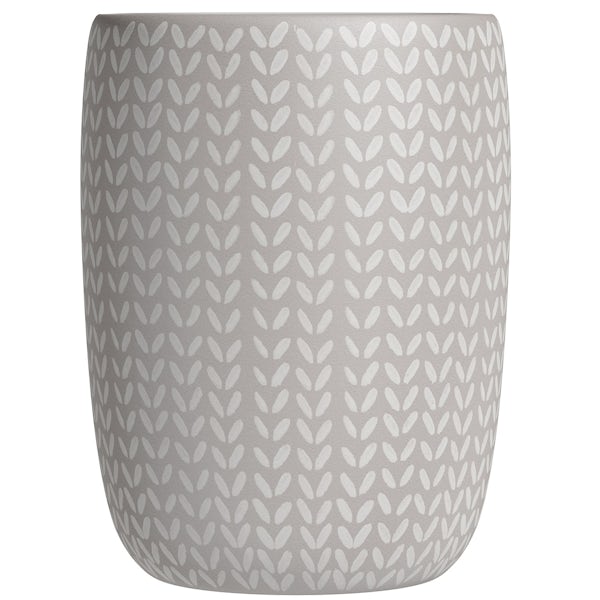 Accents ceramic grey patterned tumbler