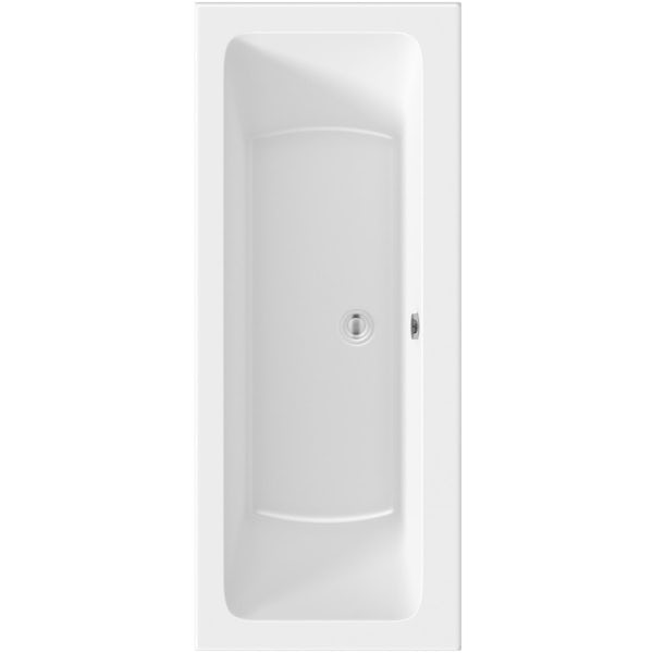 Kirke square edge double ended reinforced bath 1700 x 700 offer pack