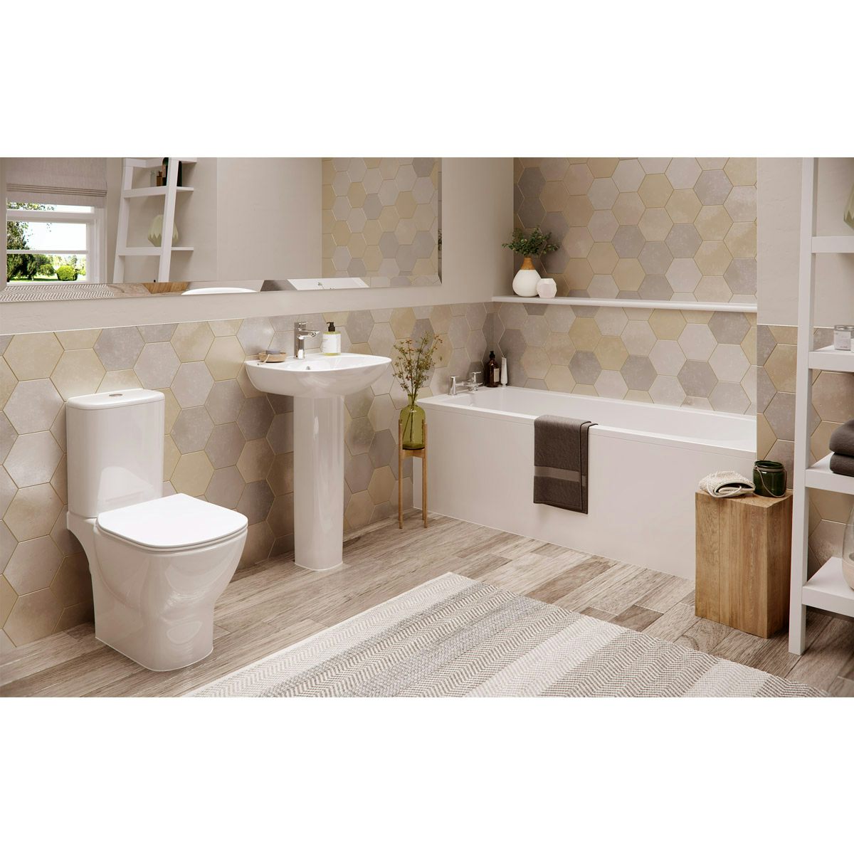 Ideal Standard Tesi complete bathroom suite with straight ...