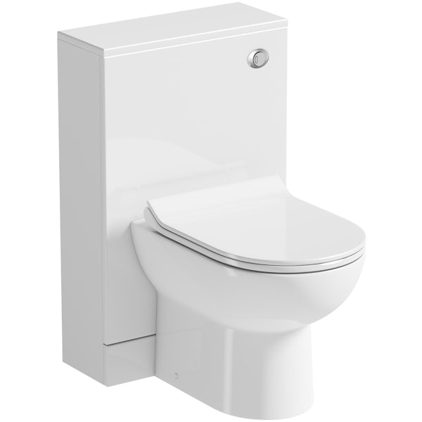 Orchard Eden contemporary cloakroom suite with full pedestal basin 550mm