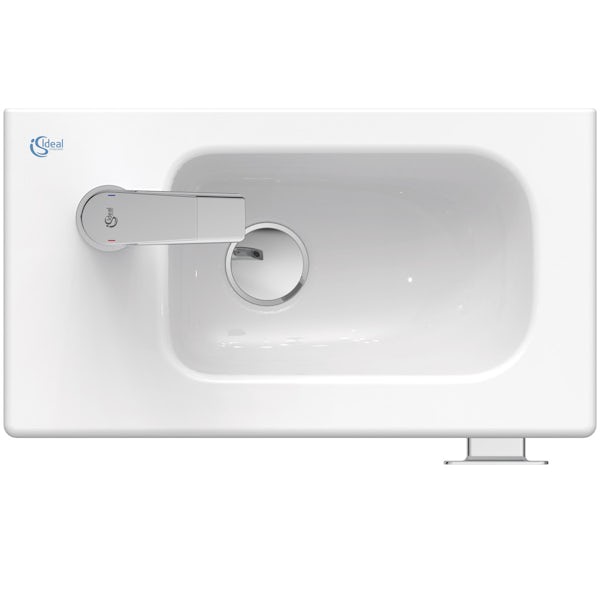Ideal Standard Concept Space white left handed wall hung vanity unit and basin 450mm