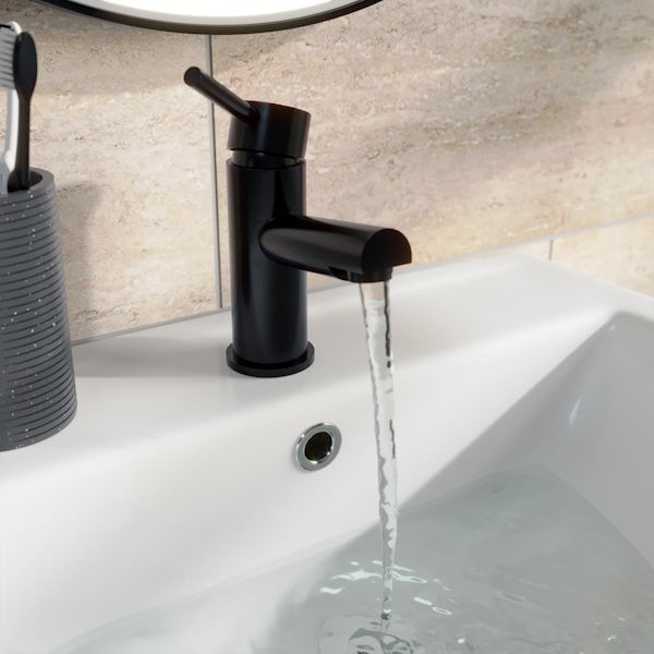 Orchard Eden black basin and bath mixer tap pack