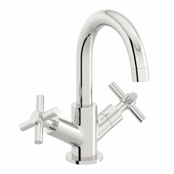 Mode Tate basin mixer tap with slotted waste