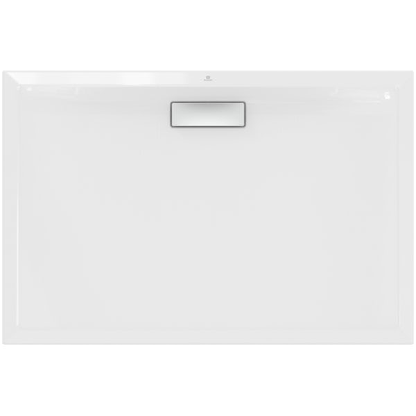 Ideal Standard Ultraflat 1200 x 800cm white rectangular shower tray with waste