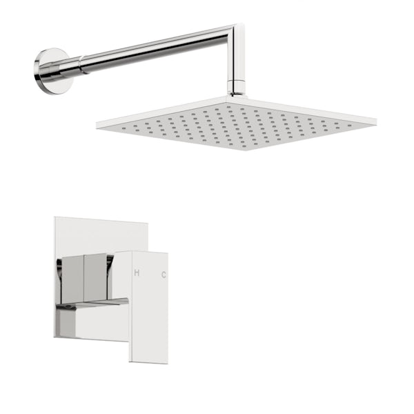 Orchard Square concealed manual mixer shower with 390mm wall arm