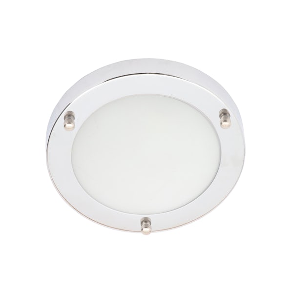 Forum Draco chrome small round flush bathroom ceiling light