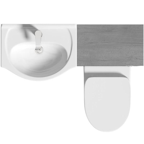 Orchard Lea concrete 1060mm combination and Eden back to wall toilet with seat