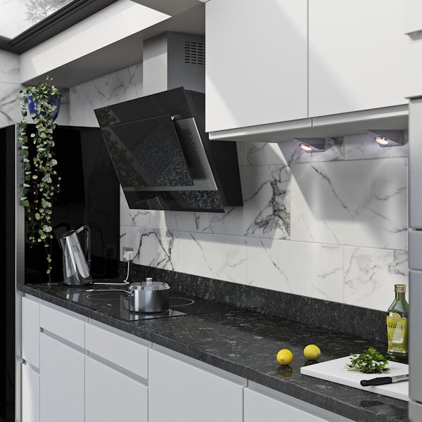 Oasis 38mm black flint gloss worktop