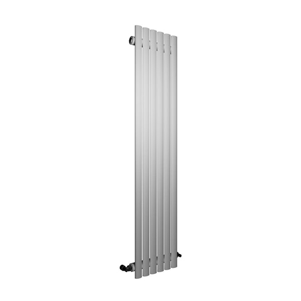 The Heating Co. Athena white single vertical oval radiator