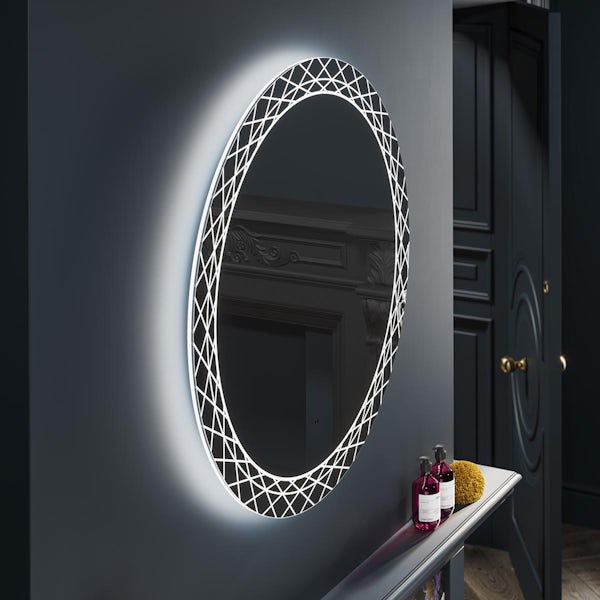 HiB Bellus round LED illuminated mirror 1000mm