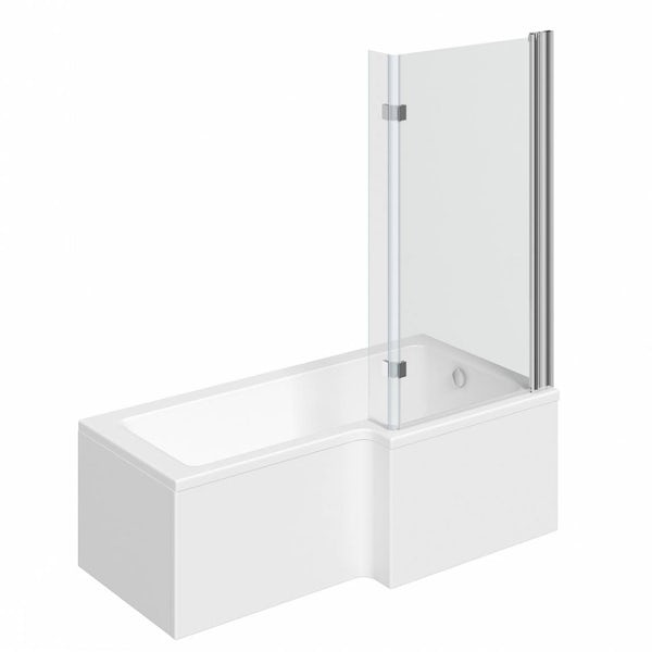 Grohe and Mode Cooper complete right handed shower bath and furniture suite 1500 x 850
