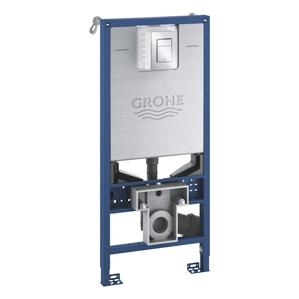 Grohe Rapid SLX Set 3 in 1 wall mounting frame with Skate Cosmopolitan push plate 1.13m