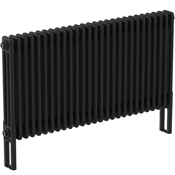 The Heating Co. Corso matt black 3 column radiator