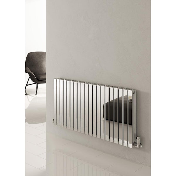 Reina Flox double polished stainless steel designer radiator