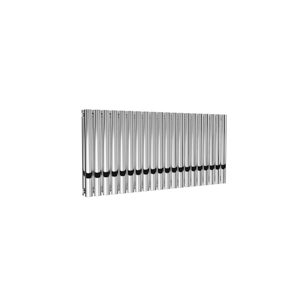 Reina Neval polished double horizontal aluminium designer radiator