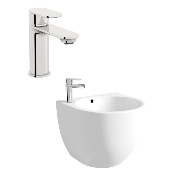 Mode Harrison 1 tap hole wall hung basin 500mm with tap