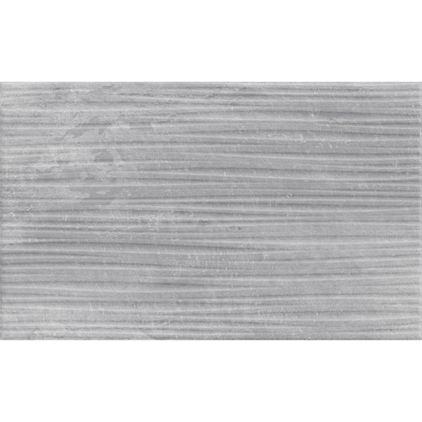 Calcolo Thorner grey decor gloss ceramic wall tile 330 x 550mm