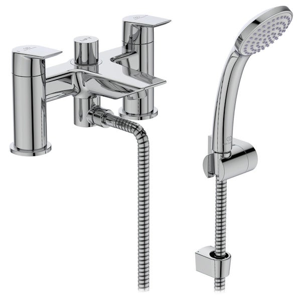 Ideal Standard Tesi two hole dual control bath shower mixer with shower set