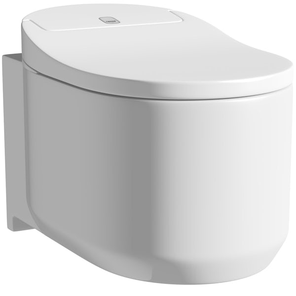 Grohe Sensia Arena smart toilet with soft close seat, rapid SL frame and Nova flush plate